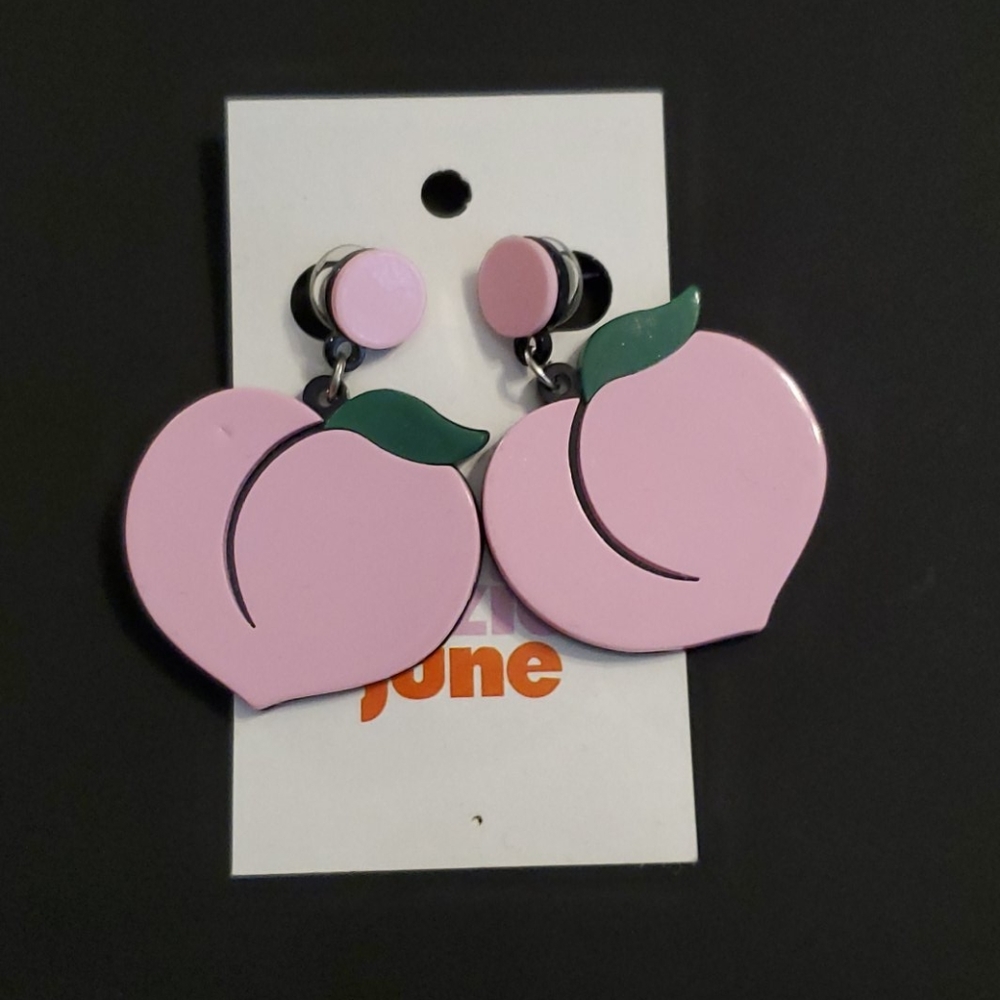Peach earrings